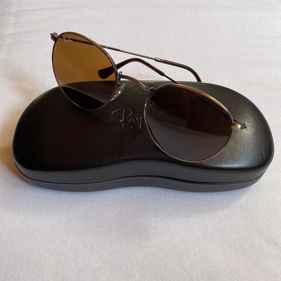 ? Ray Bans│Unisex Sunglasses Antique Gold Round Metal B-15 RB3447 50-21 main image 5